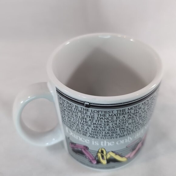 Toscany Japan 1982 Dance is the Only Art Mug Ballet Pointe Shoe Kenneth Grooms - Picture 11 of 12